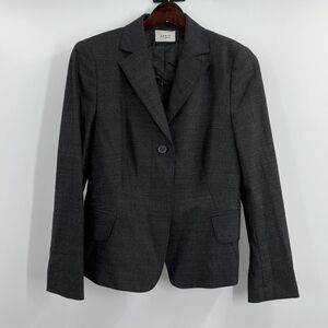 Akris Punto Blazer Jacket Women’s Size 8 Wool Blend Dark Gray